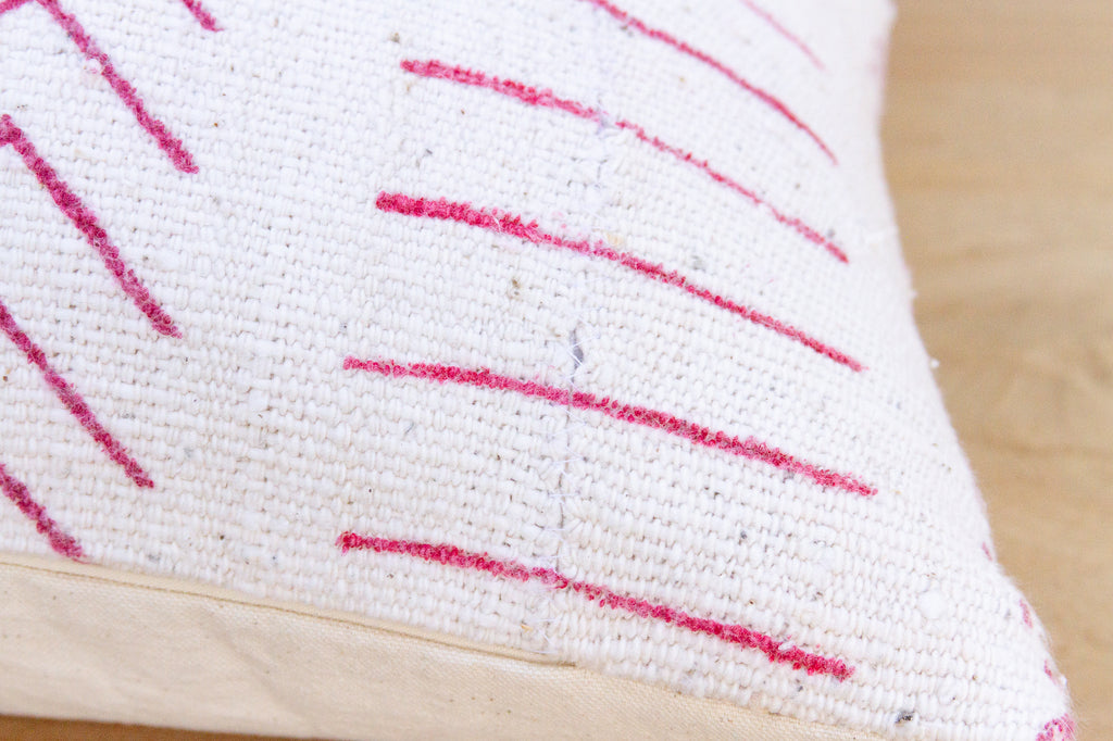 Desert Rose, African Mudcloth Throw Pillow