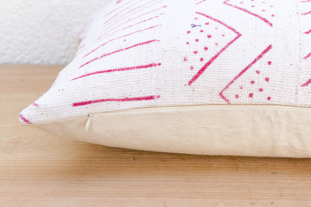 Desert Rose, African Mudcloth Throw Pillow