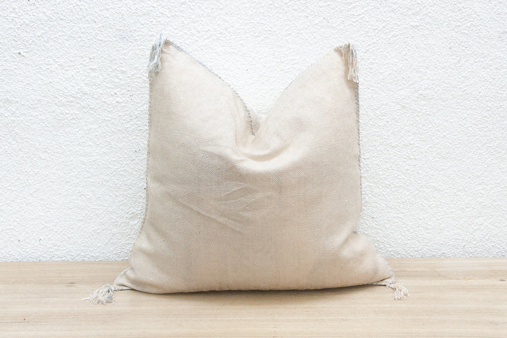 White Souk Large Silk Rug Pillow