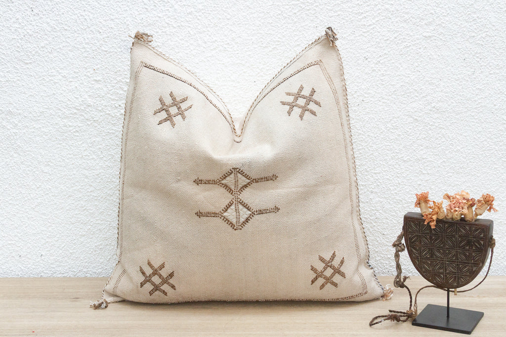 Nomad Linen Large Silk Rug Pillow