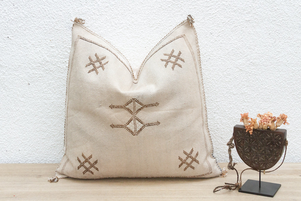 Nomad Linen Large Silk Rug Pillow