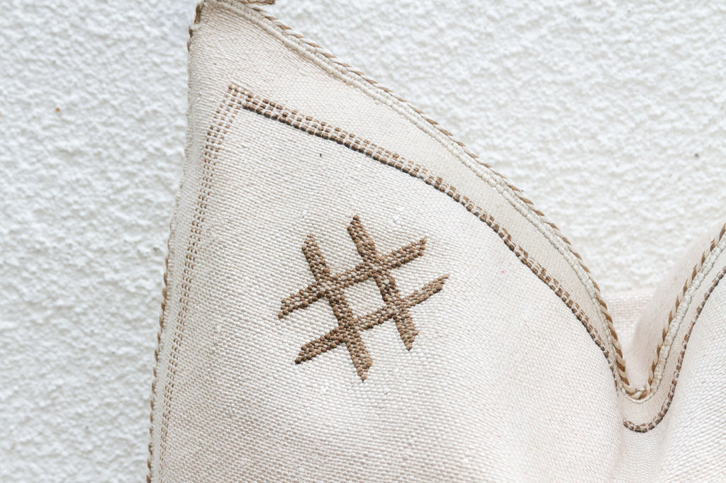 Nomad Linen Large Silk Rug Pillow