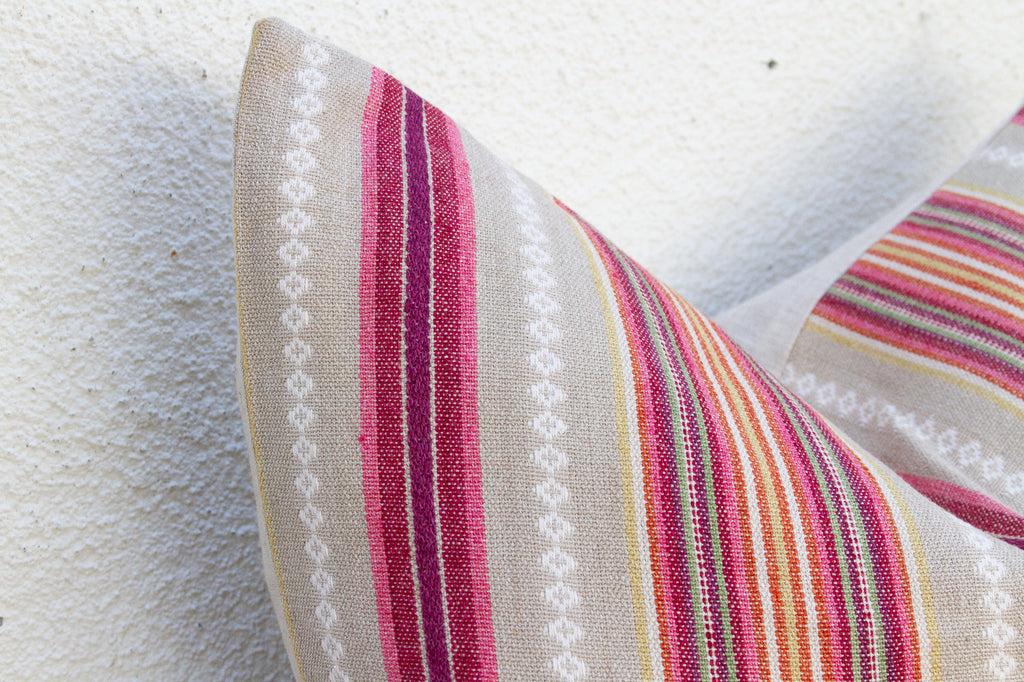 Andean Weave, Large Multi-Stripe Frazada Pillow