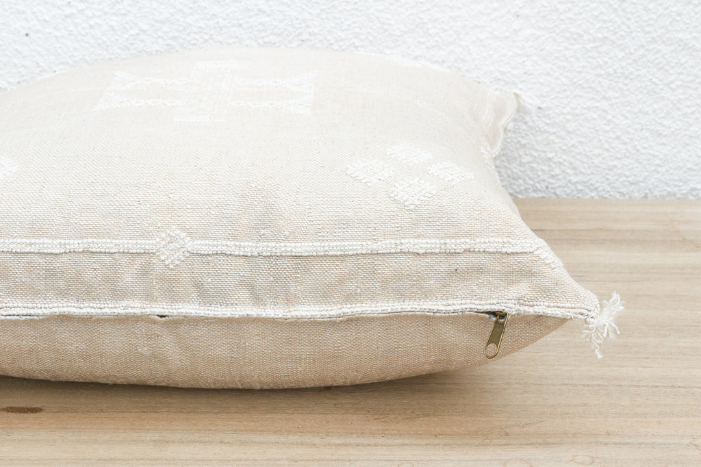 Medina Milk Large Silk Rug Pillow