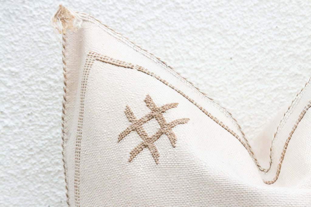 Moroccan Chalk Large Silk Rug Pillow