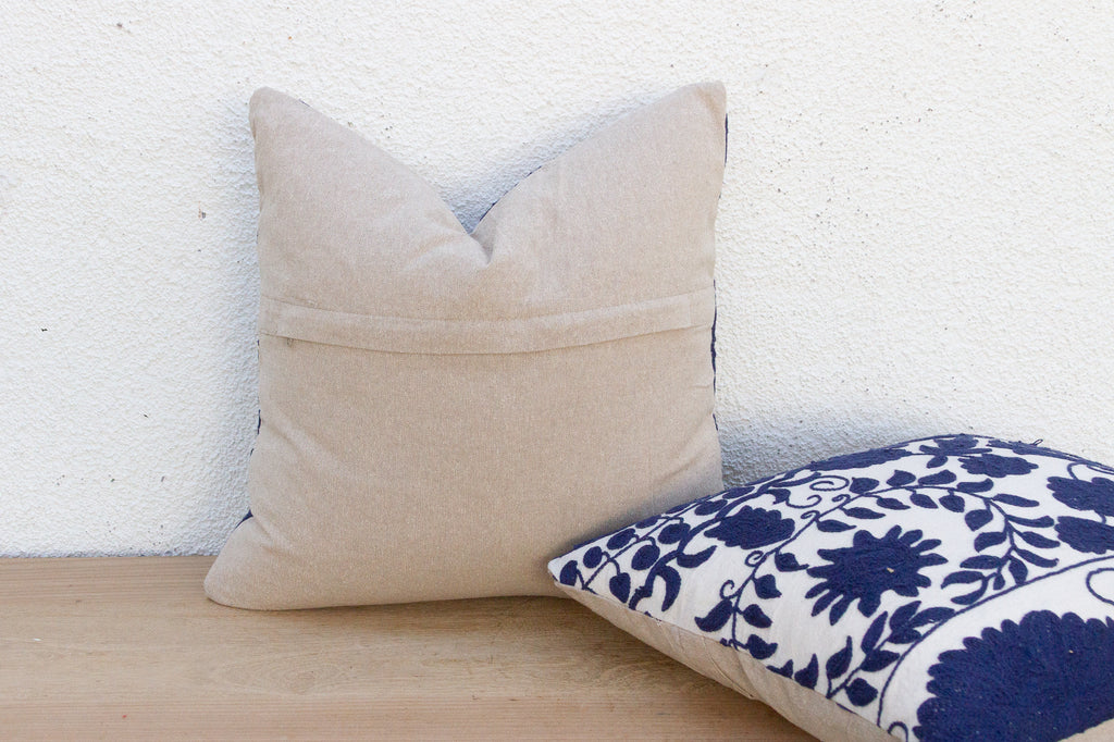 Uzbek Floral Talisman Suzani Pillows, Set of 2