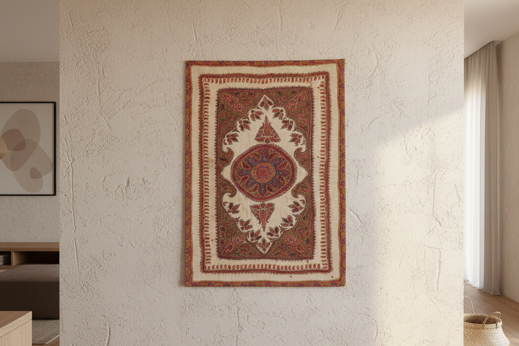 Royal Boteh Vintage Mounted Paisley Textile
