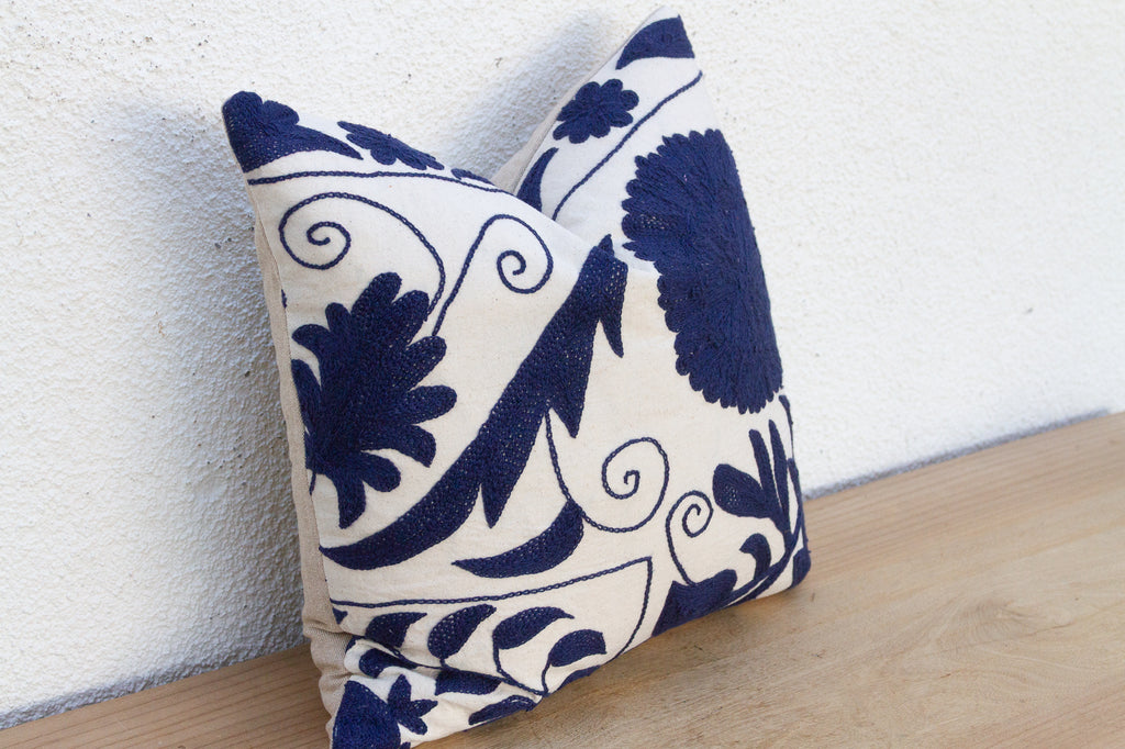 Khiva Mandala Floral Suzani Throw Pillow