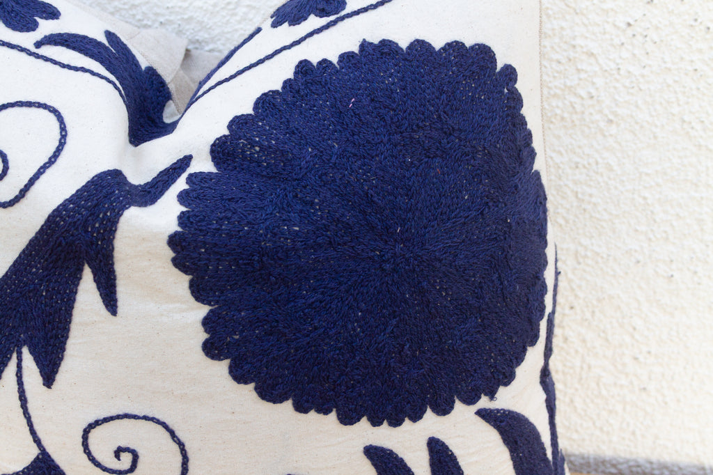 Khiva Mandala Floral Suzani Throw Pillow