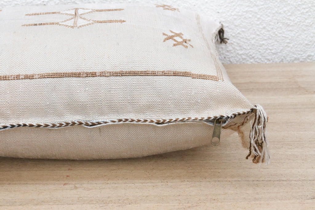 Desert Pearl Silk Rug Pillow