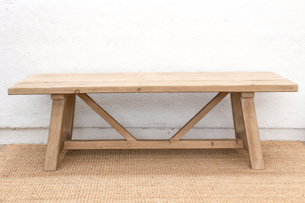 96-Inch Reclaimed Wood Trestle Dining Table