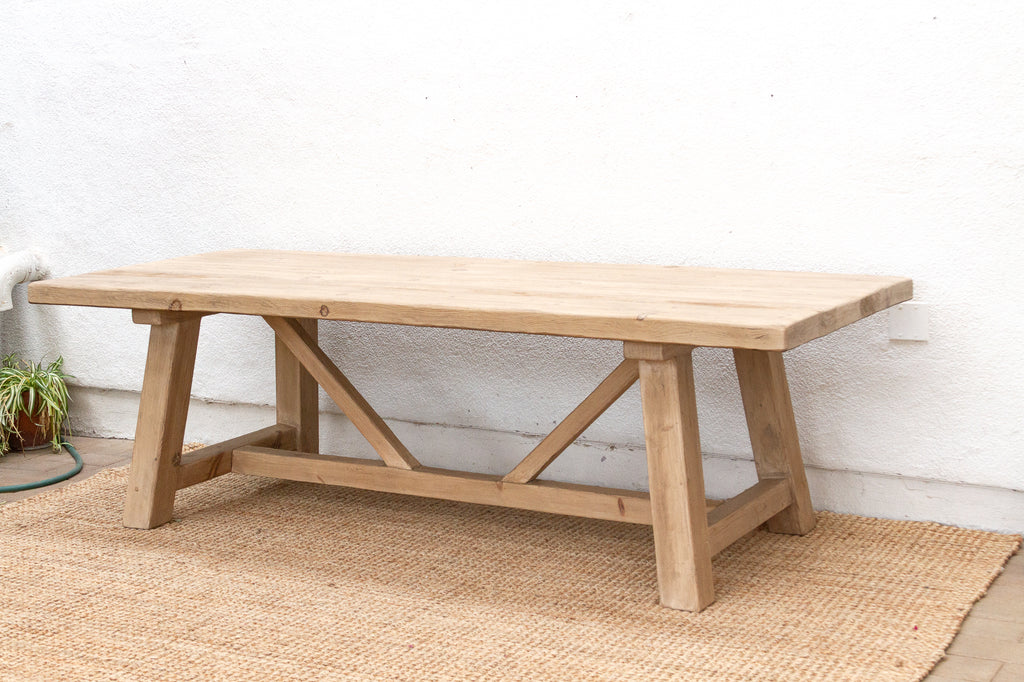 96-Inch Reclaimed Wood Trestle Dining Table