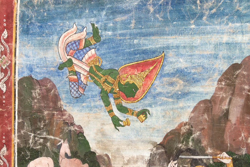 Mid-20th Century Celestial Thai Painting