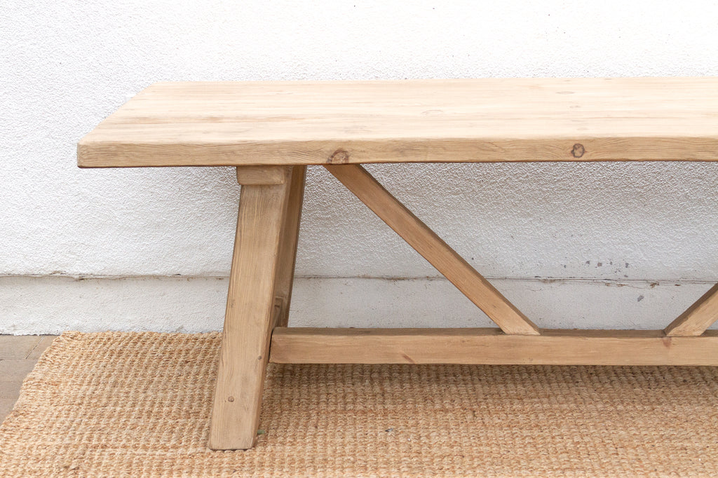 96-Inch Reclaimed Wood Trestle Dining Table