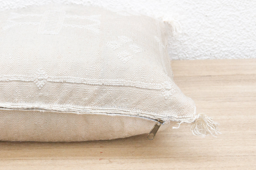 Stone Blossom Silk Rug Pillow