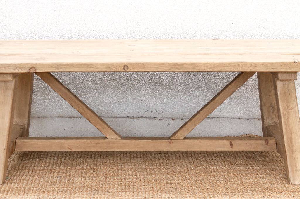 96-Inch Reclaimed Wood Trestle Dining Table