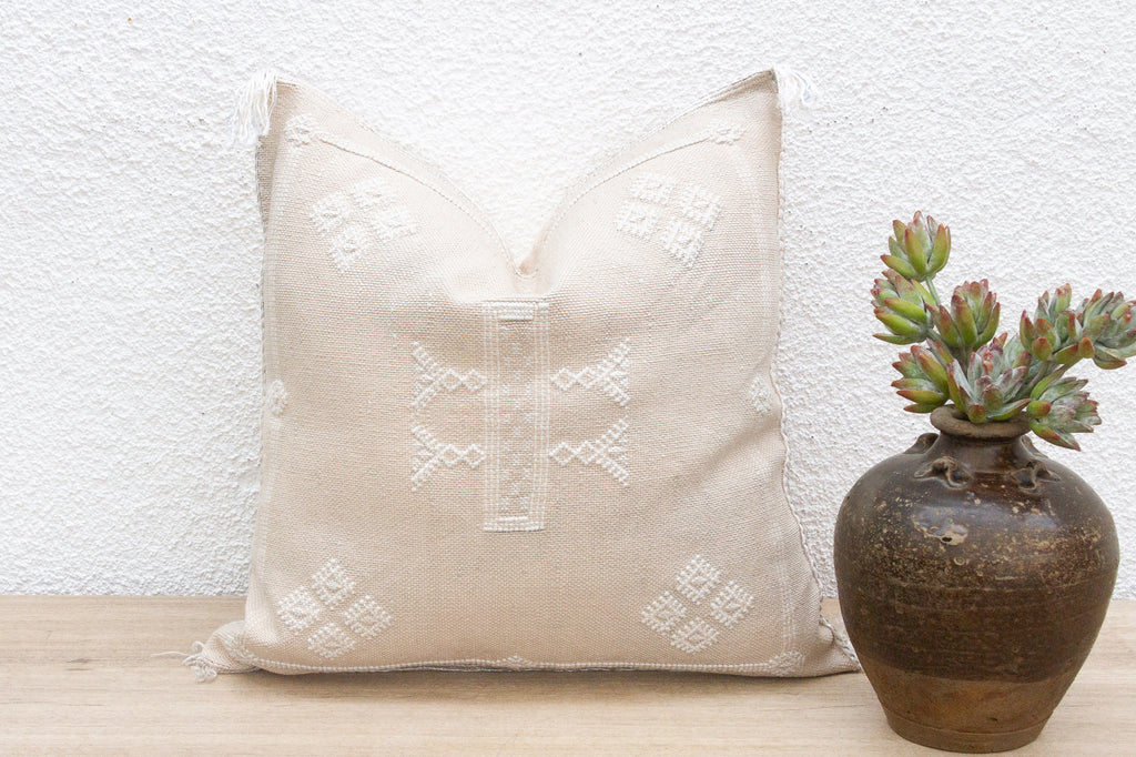 Desert Petal Silk Rug Pillow