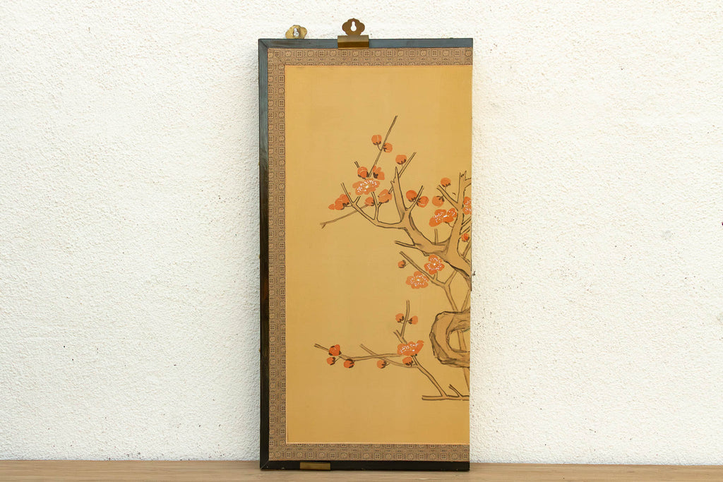 Vintage Japanese Kacho-ga Painted Folding Screen (Trade)