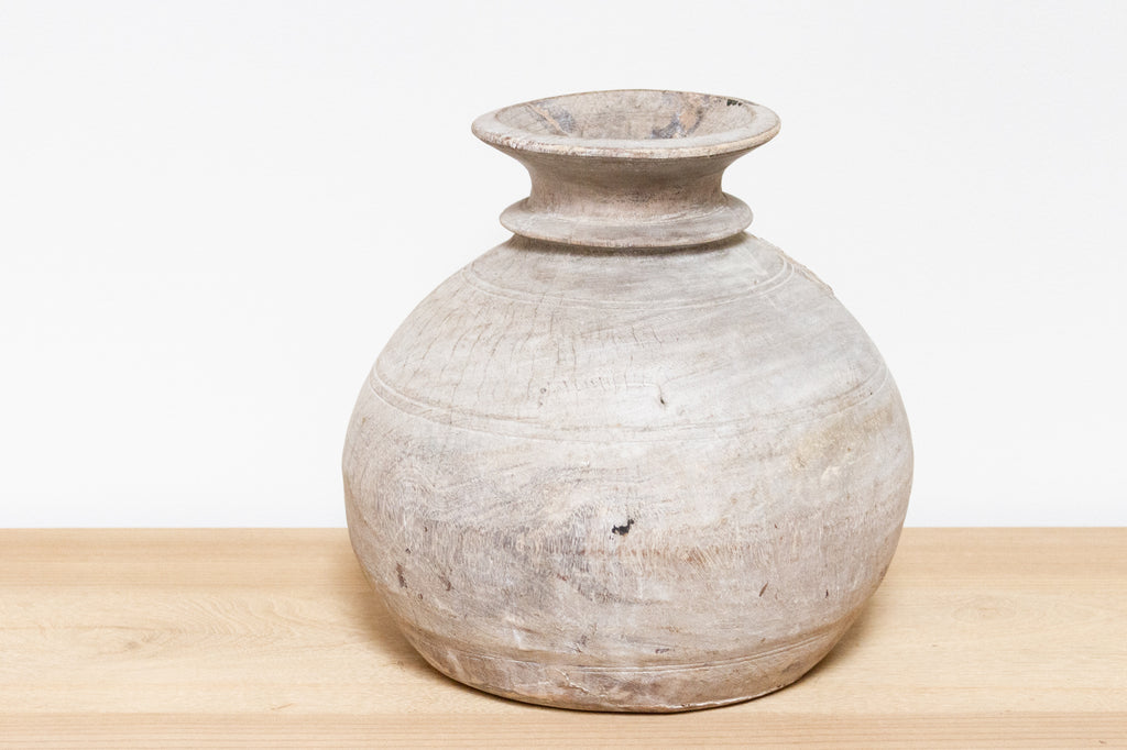 Large Rustic Wooden Pot-Rina