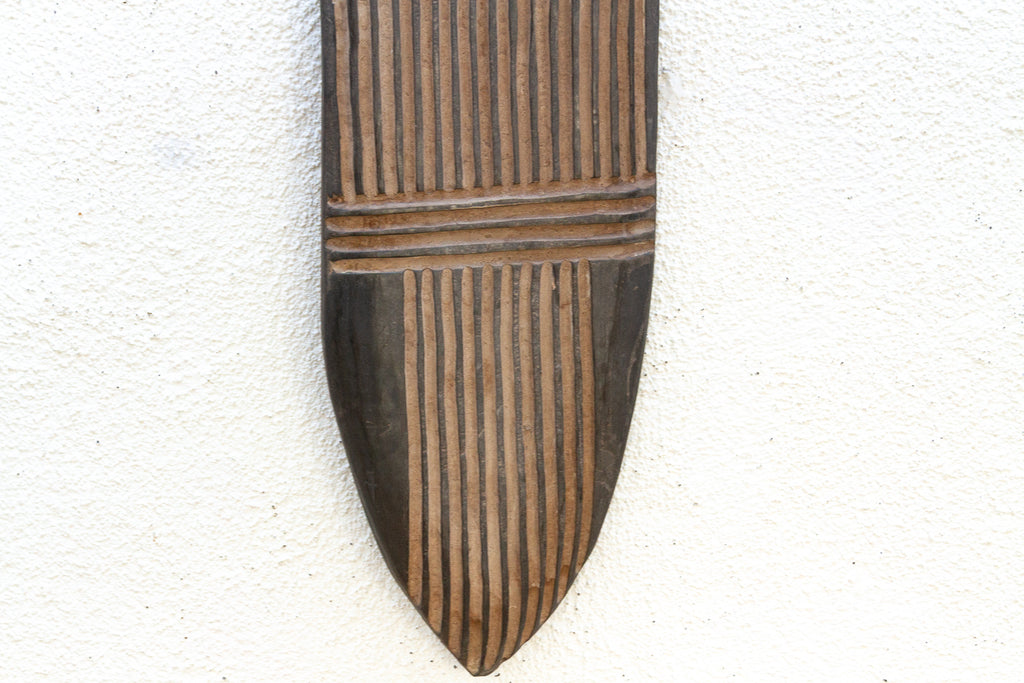 Long & Slim African Tribal Wood Panel