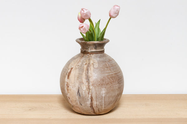 Antique Wood Pot-Kaven