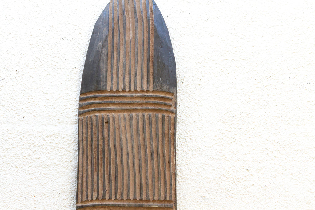 Long & Slim African Tribal Wood Panel