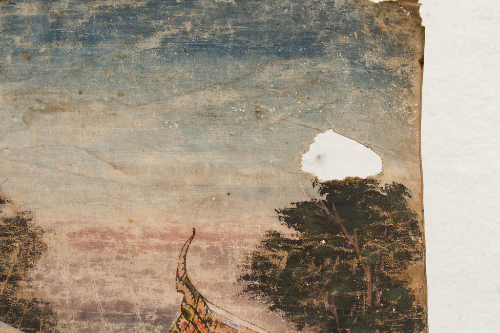Antique Vessantara Thai Scroll Painting