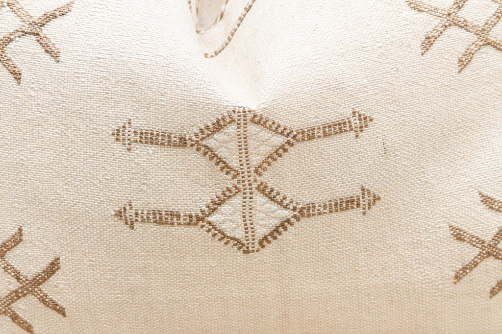 White Mirage Silk Rug Lumbar Pillow