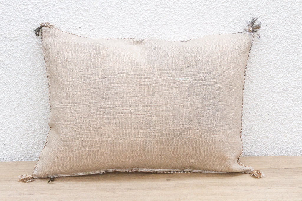 White Mirage Silk Rug Lumbar Pillow