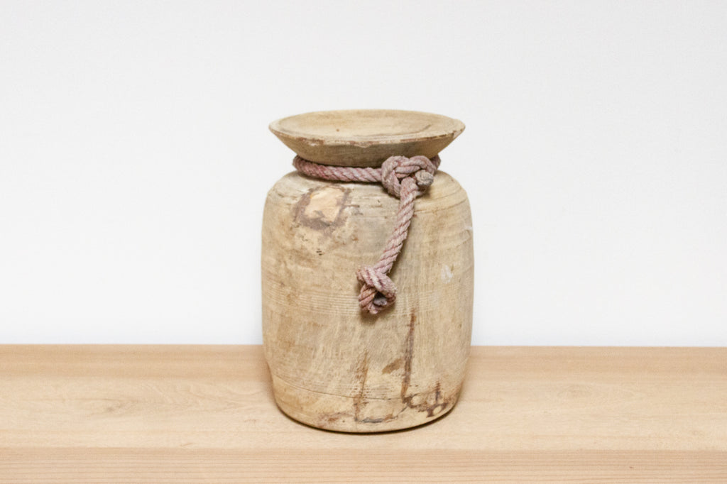 Indian Antique Bleached Pot-Gomli