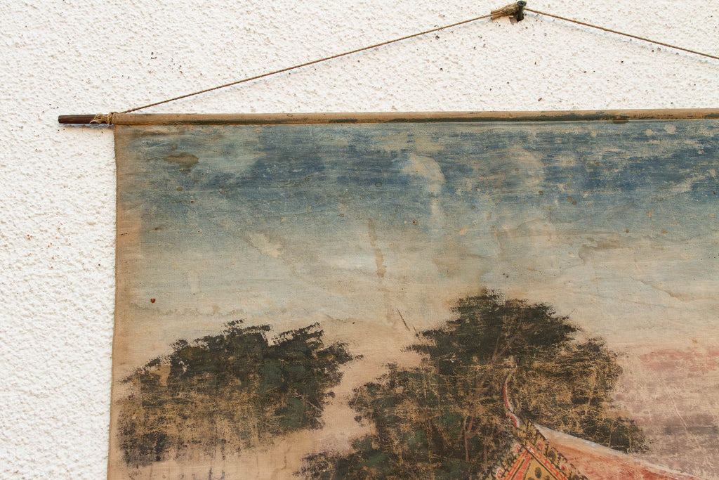 Antique Vessantara Thai Scroll Painting