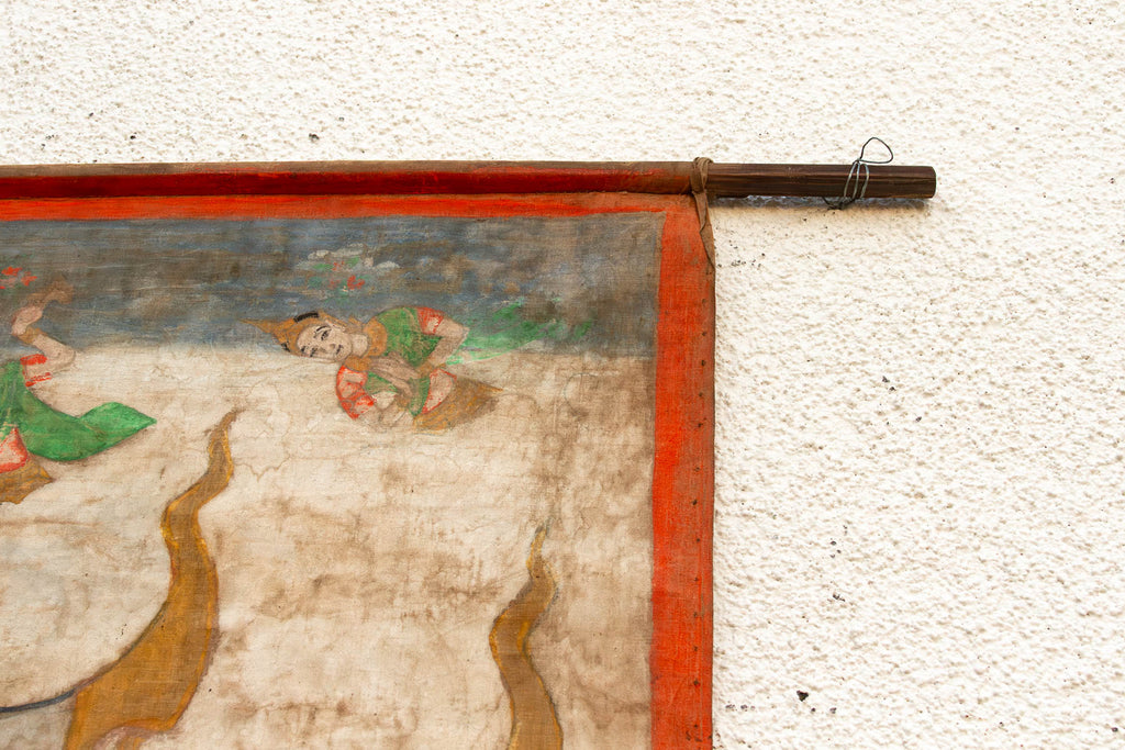 Monumental Antique Thai Temple Scroll (Trade)