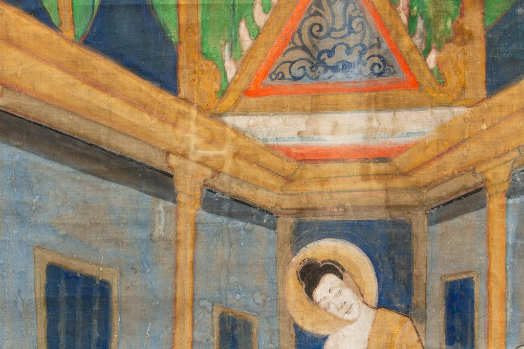 Monumental Antique Thai Temple Scroll (Trade)