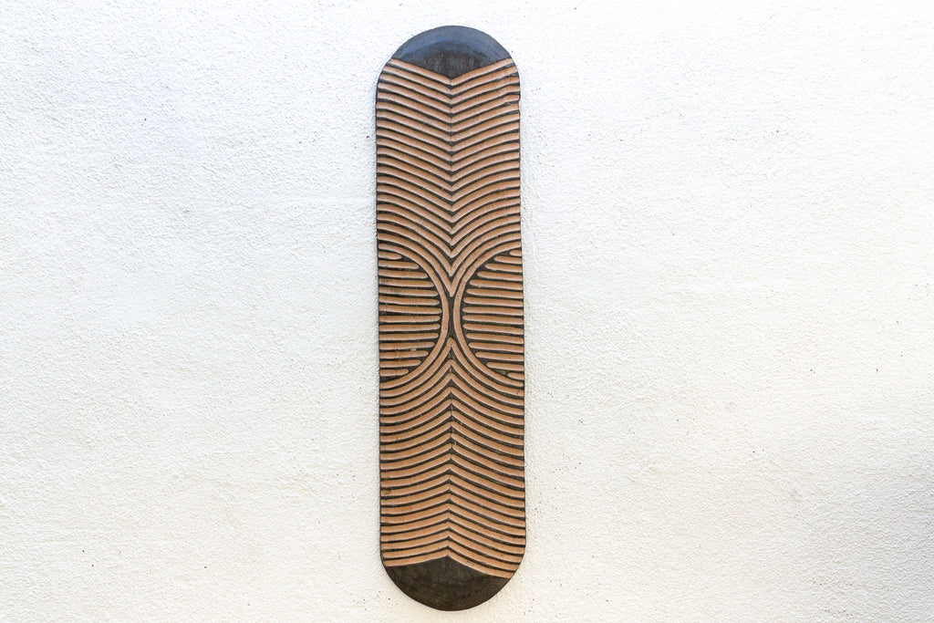 Shadow & Light Carved African Wood Panel