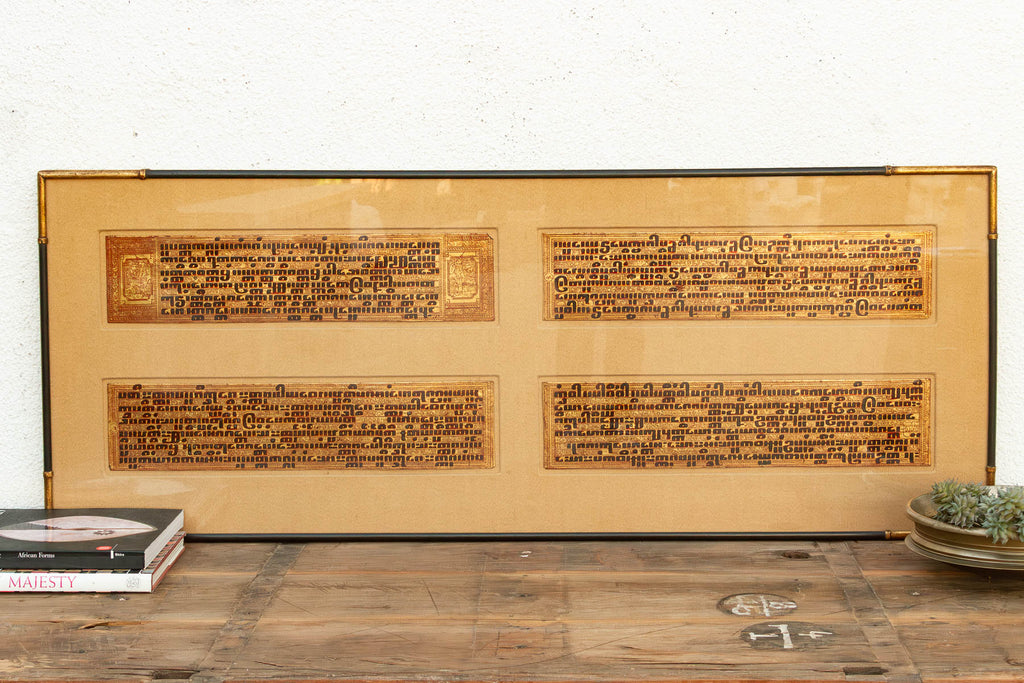 Golden Sutra, Framed Burmese Manuscript