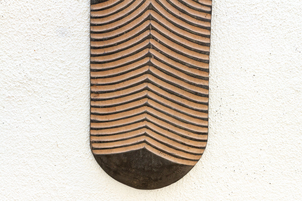 Shadow & Light Carved African Wood Panel
