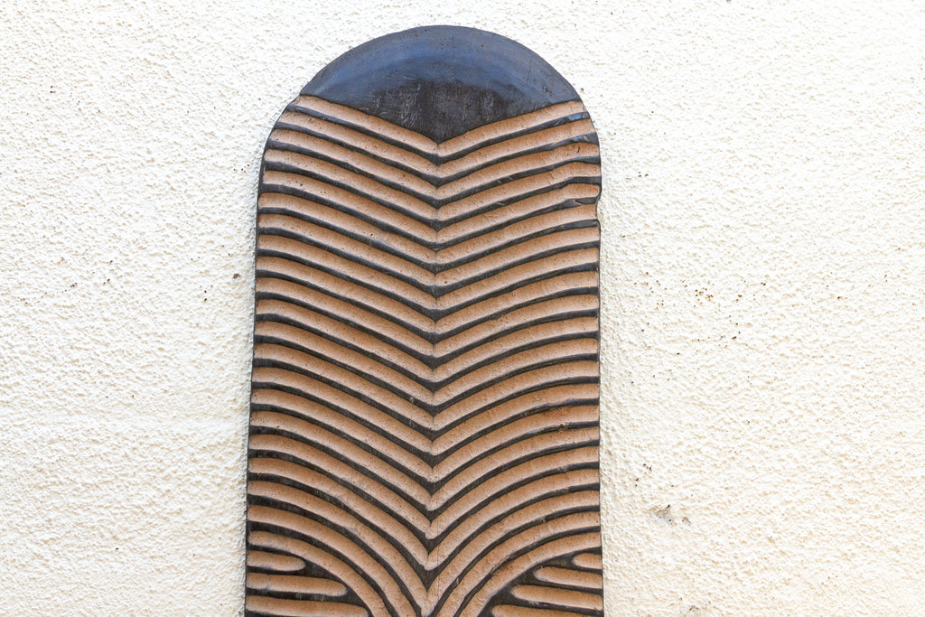 Shadow & Light Carved African Wood Panel