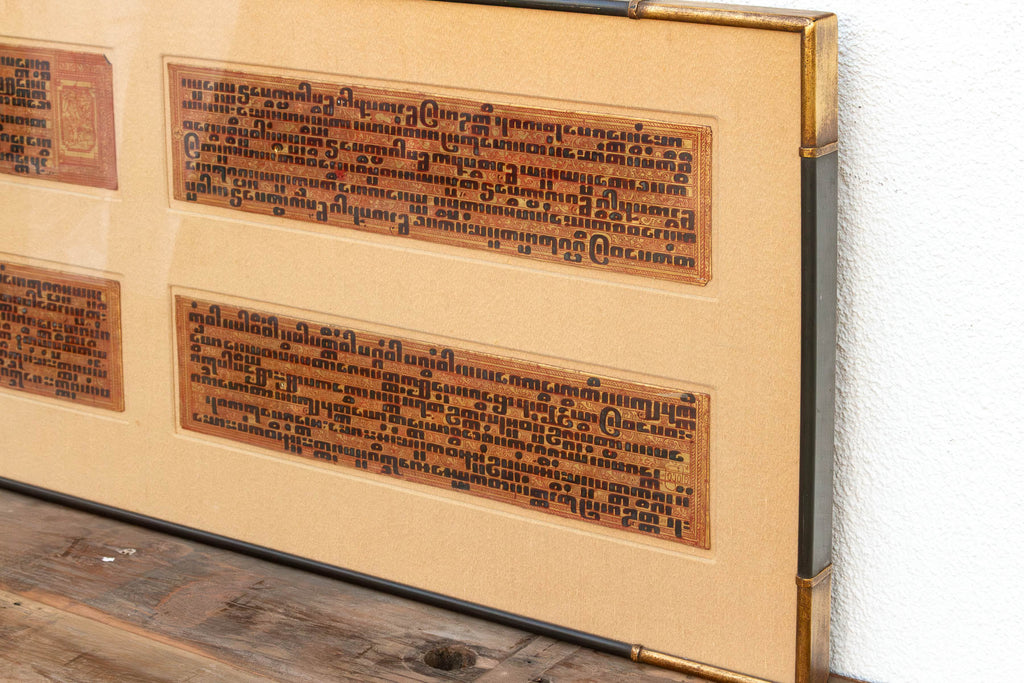 Golden Sutra, Framed Burmese Manuscript