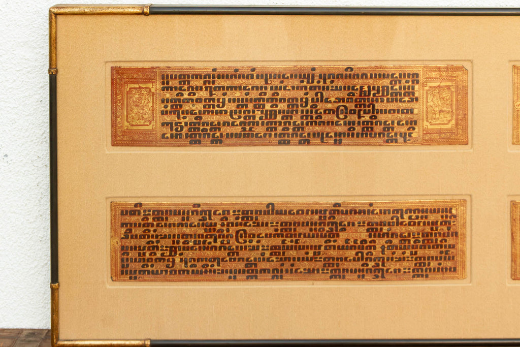 Golden Sutra, Framed Burmese Manuscript