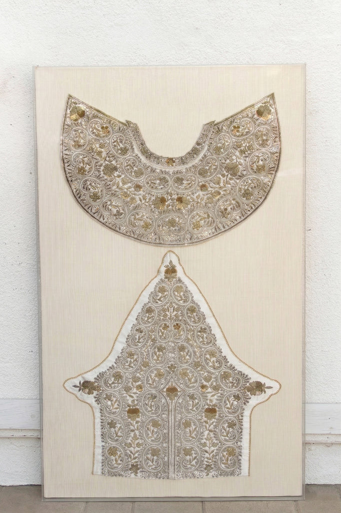 19th Century Framed Indo-Spanish Gilded Vestment (Trade)