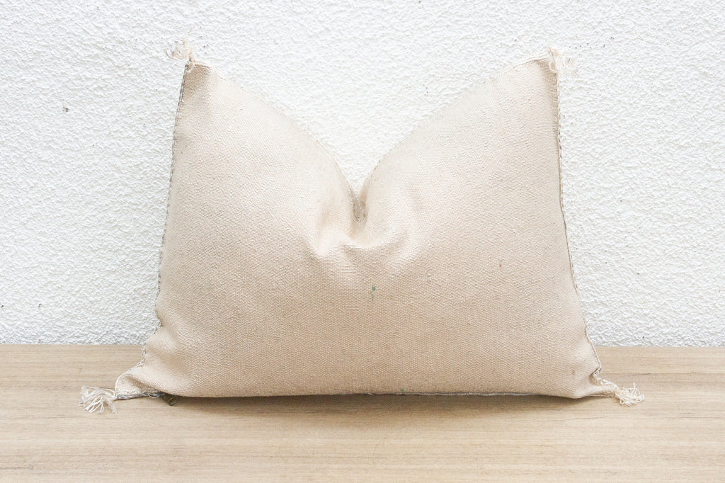 Chalk White Silk Rug Lumbar Pillow