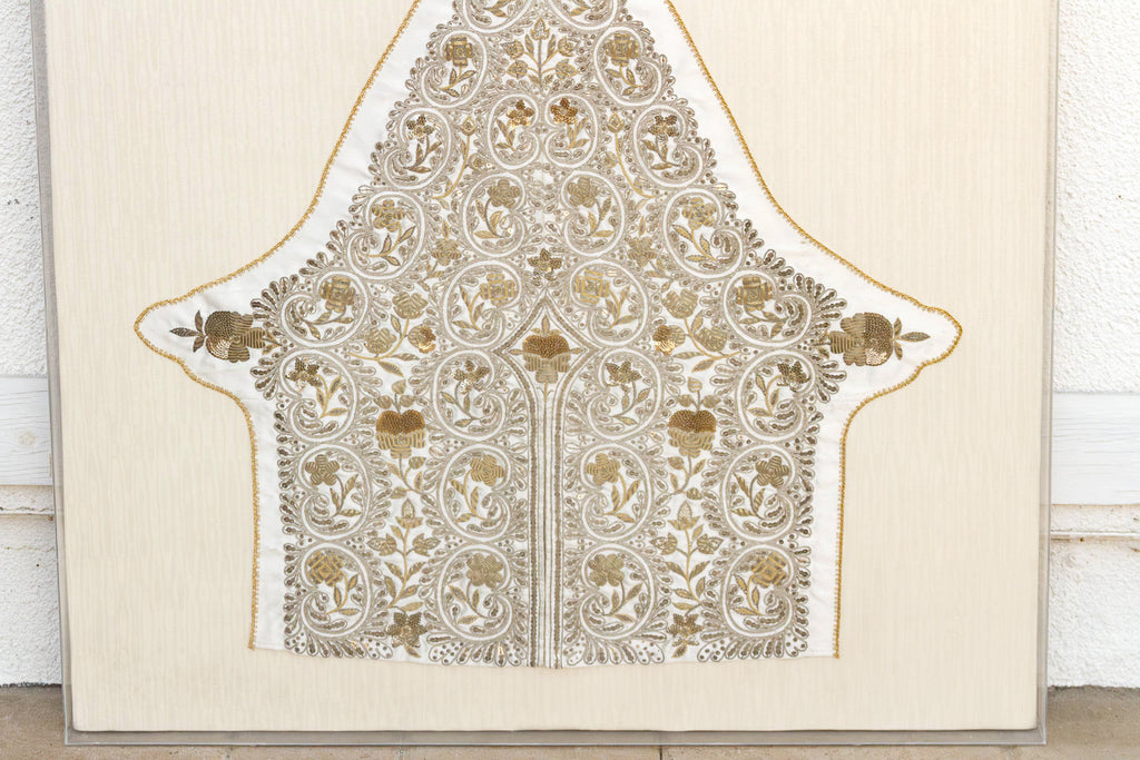 19th Century Framed Indo-Spanish Gilded Vestment (Trade)