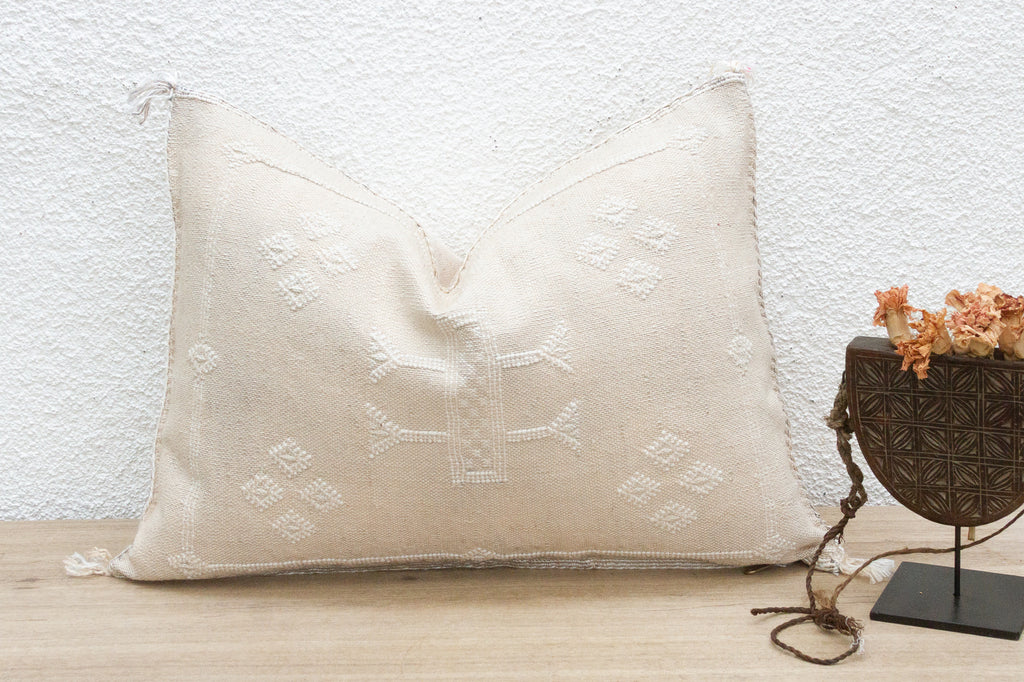 Sidi Sand Silk Rug Lumbar Pillow