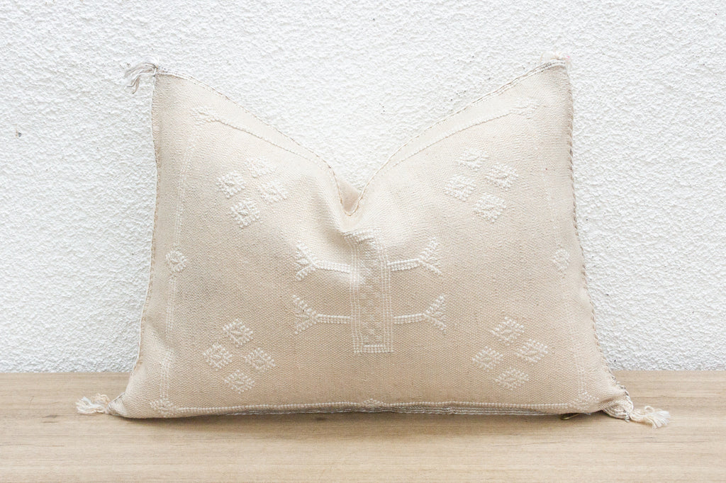 Sidi Sand Silk Rug Lumbar Pillow