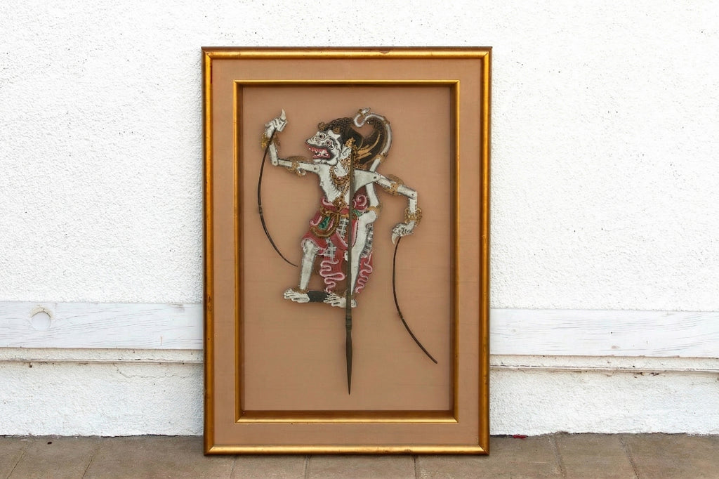 Antique Javanese Wayang Kulit Puppet Wall Art