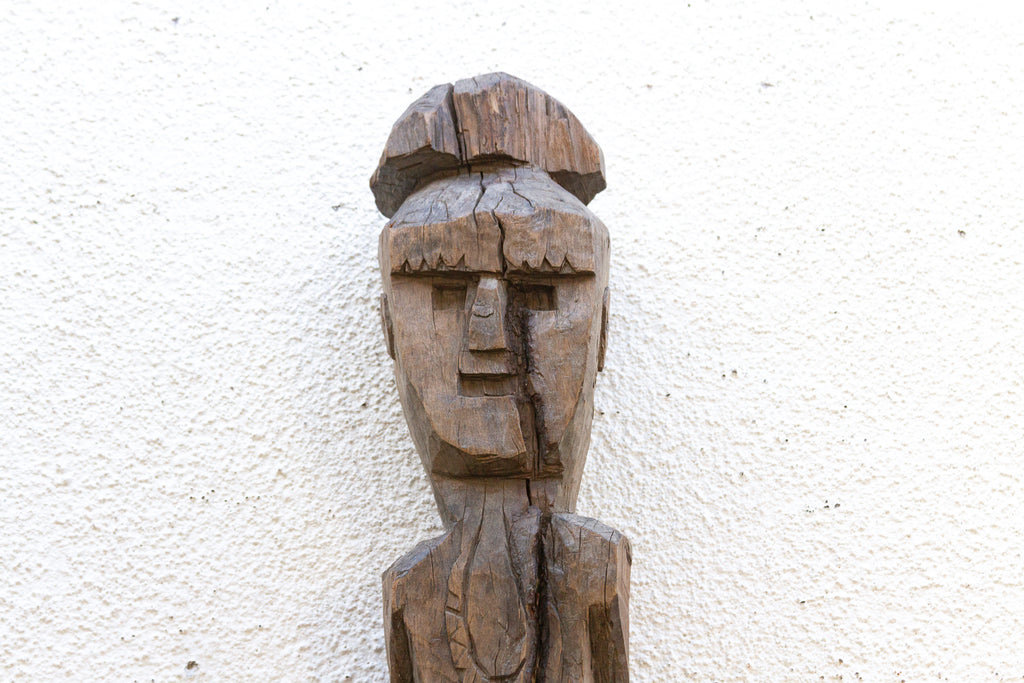 Antique Carved Wood Dolpo Ancestor