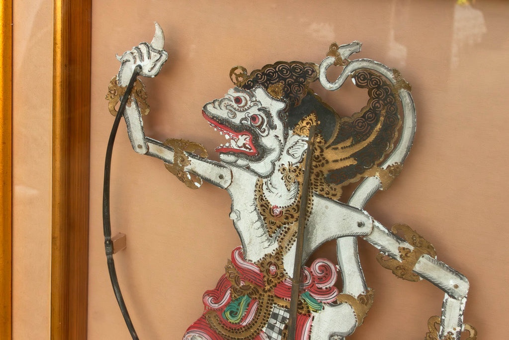 Antique Javanese Wayang Kulit Puppet Wall Art