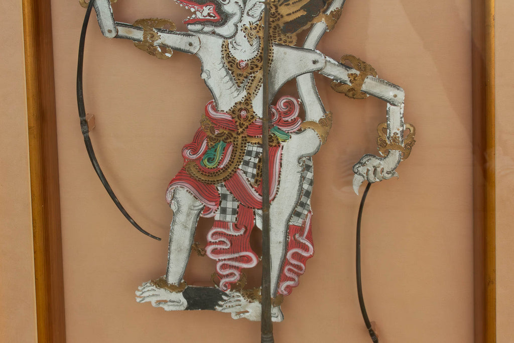 Antique Javanese Wayang Kulit Puppet Wall Art