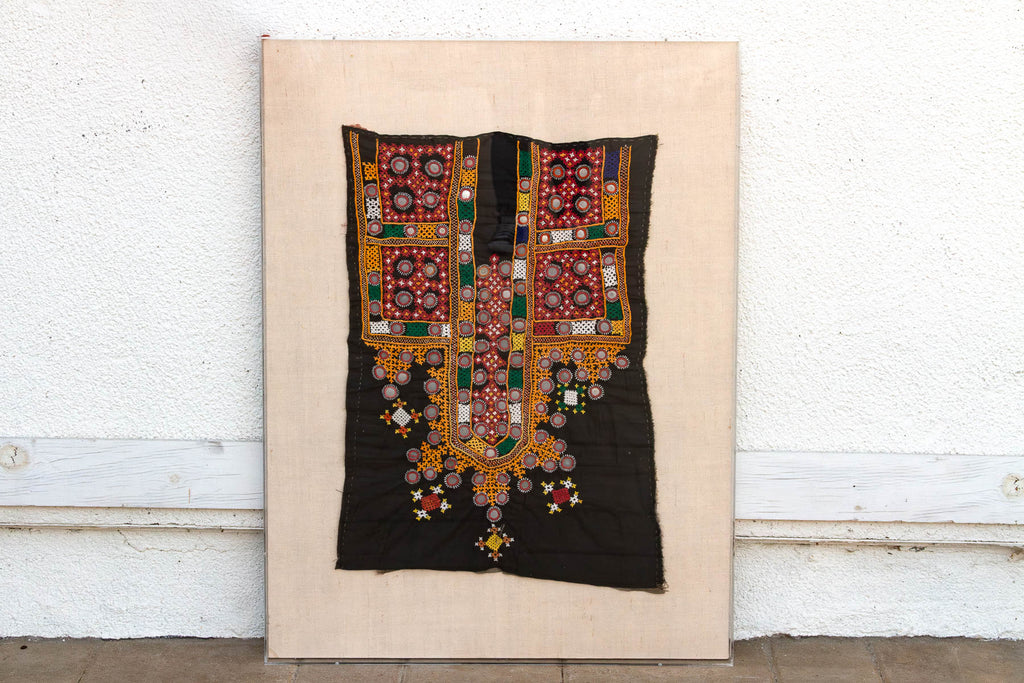 Thar Desert Framed Antique Mounted Shisha Embroidery