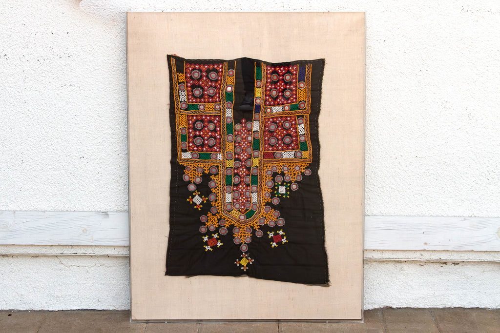 Thar Desert Framed Antique Mounted Shisha Embroidery